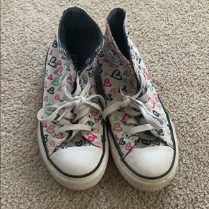 White printed converse